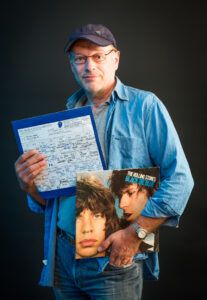 vinyl portrait with the Rolling Stones, Black and Blue, British rock